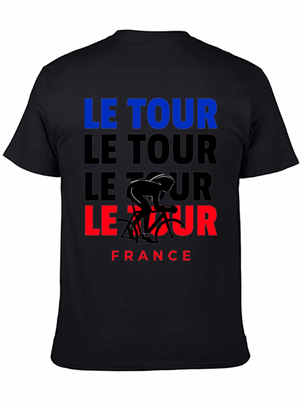 Le Tour France Cycling T-Shirt - Black Graphic Tee