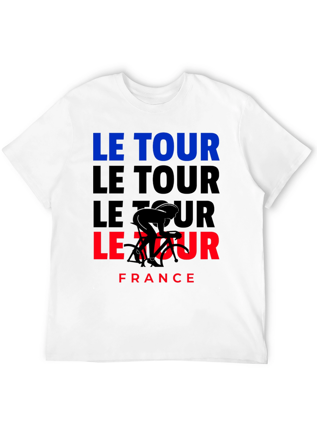 Le Tour France Cycling T-Shirt - Black Graphic Tee