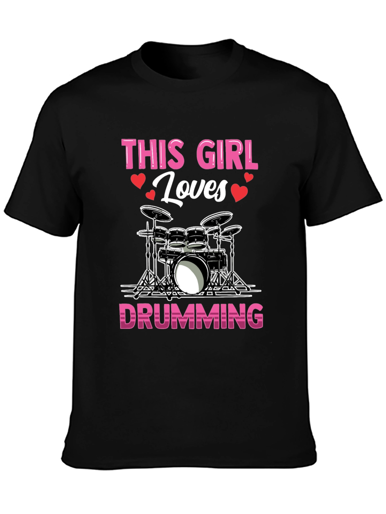 This Girl Loves Drumming T-Shirt - Music Lover Tee