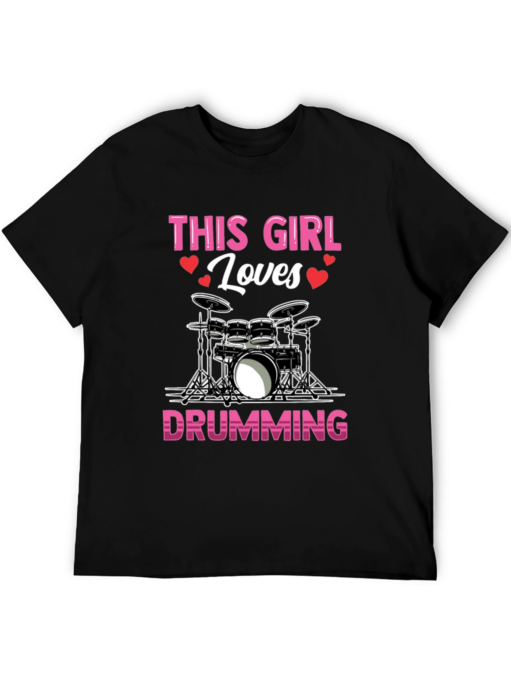 This Girl Loves Drumming T-Shirt - Music Lover Tee