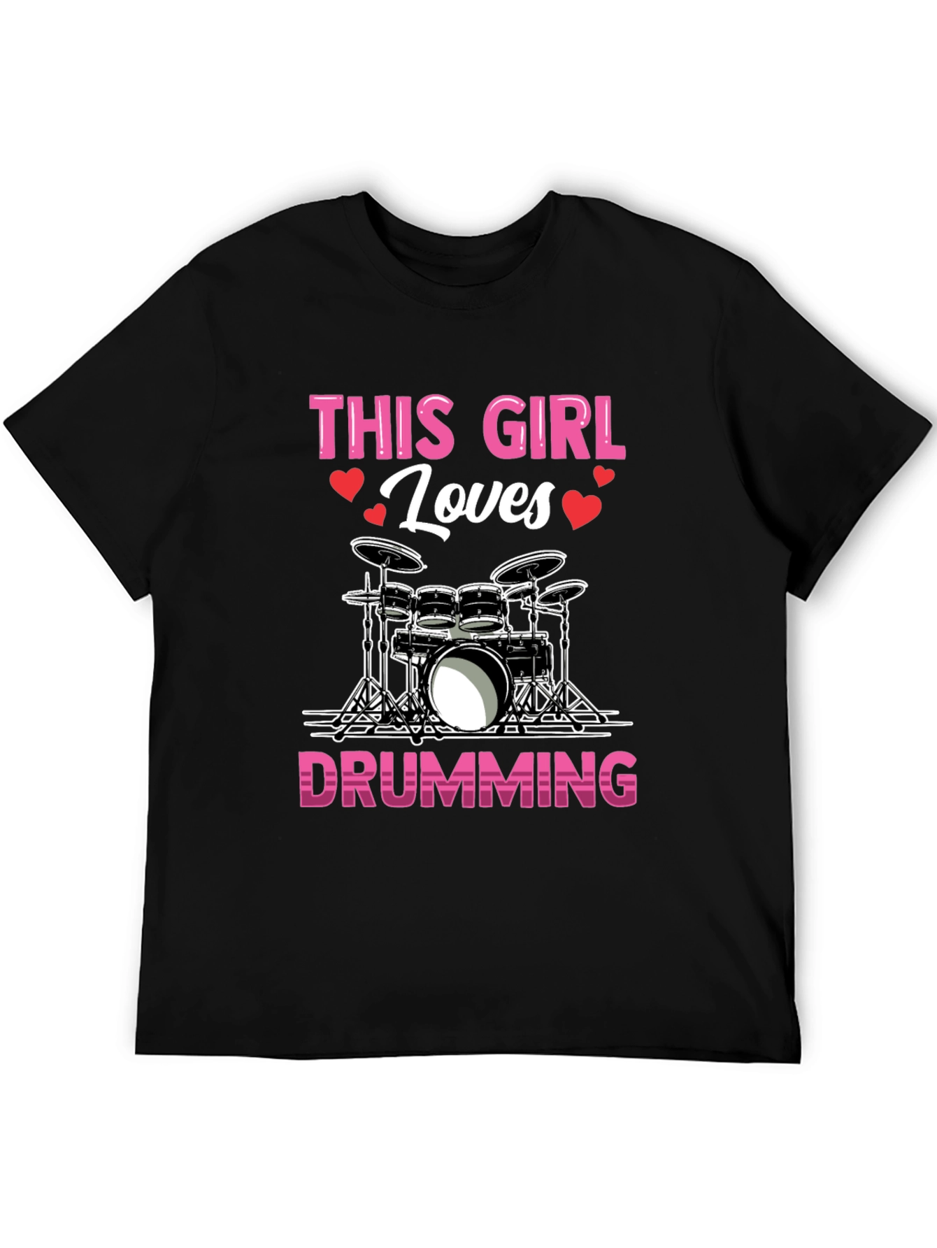 This Girl Loves Drumming T-Shirt - Music Lover Tee