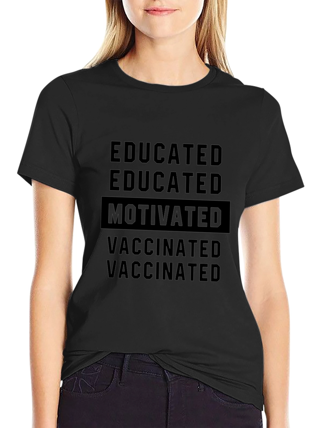 Educated Motivated Vaccinated Graphic Tee