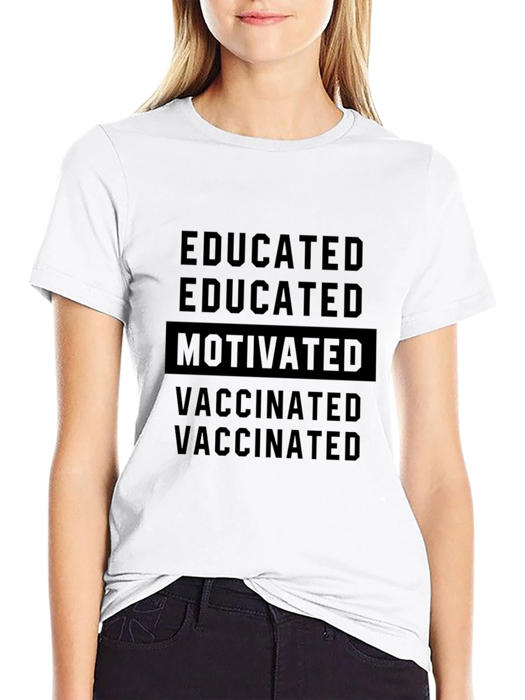 Educated Motivated Vaccinated Graphic Tee