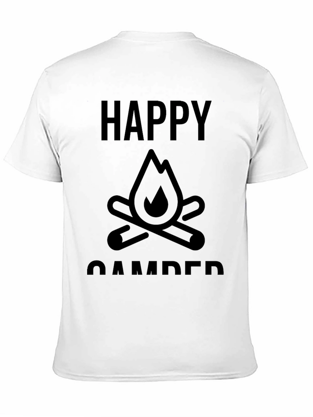 Happy Camper Graphic Tee - Bonfire Design