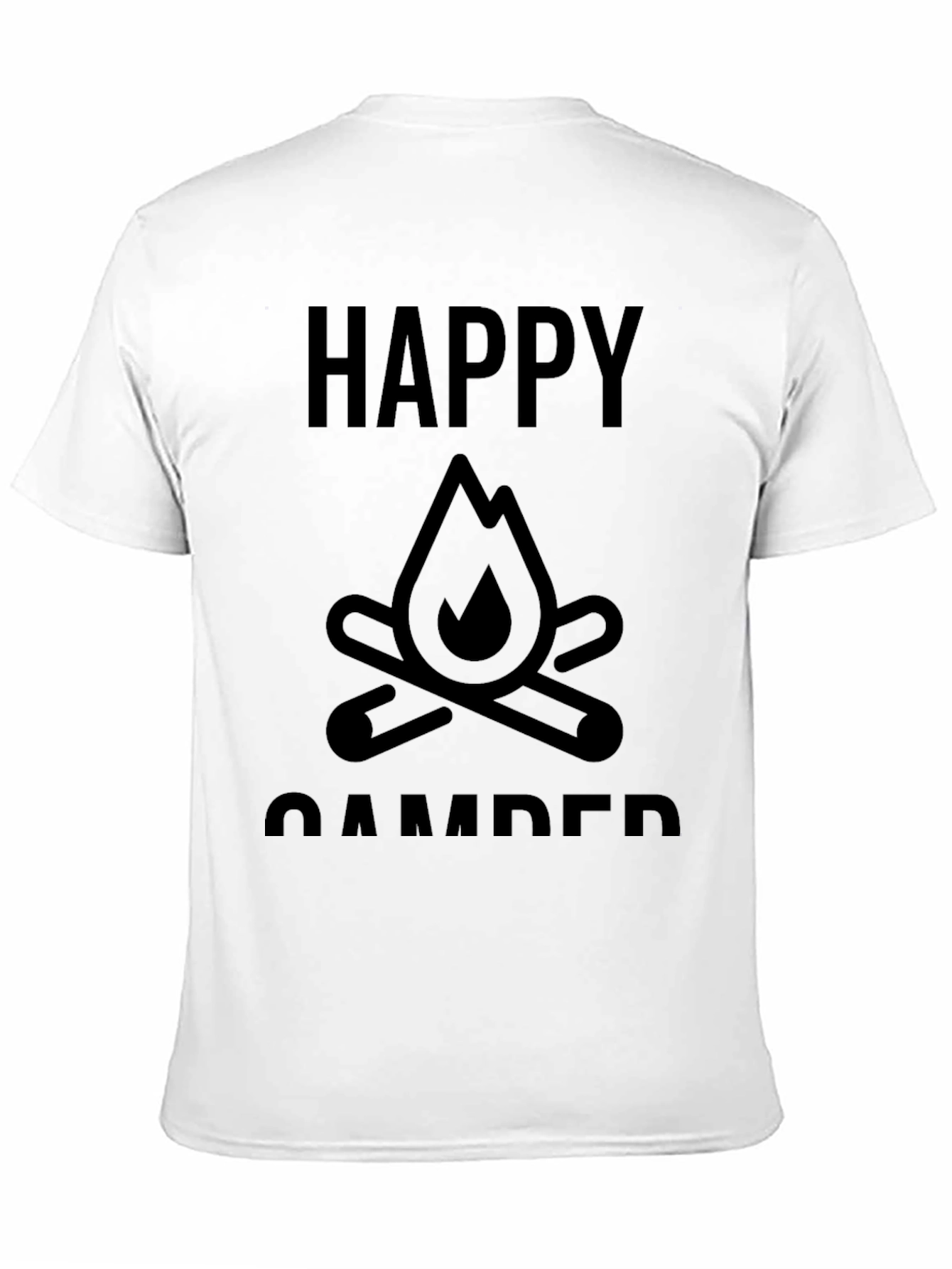 Happy Camper Graphic Tee - Bonfire Design