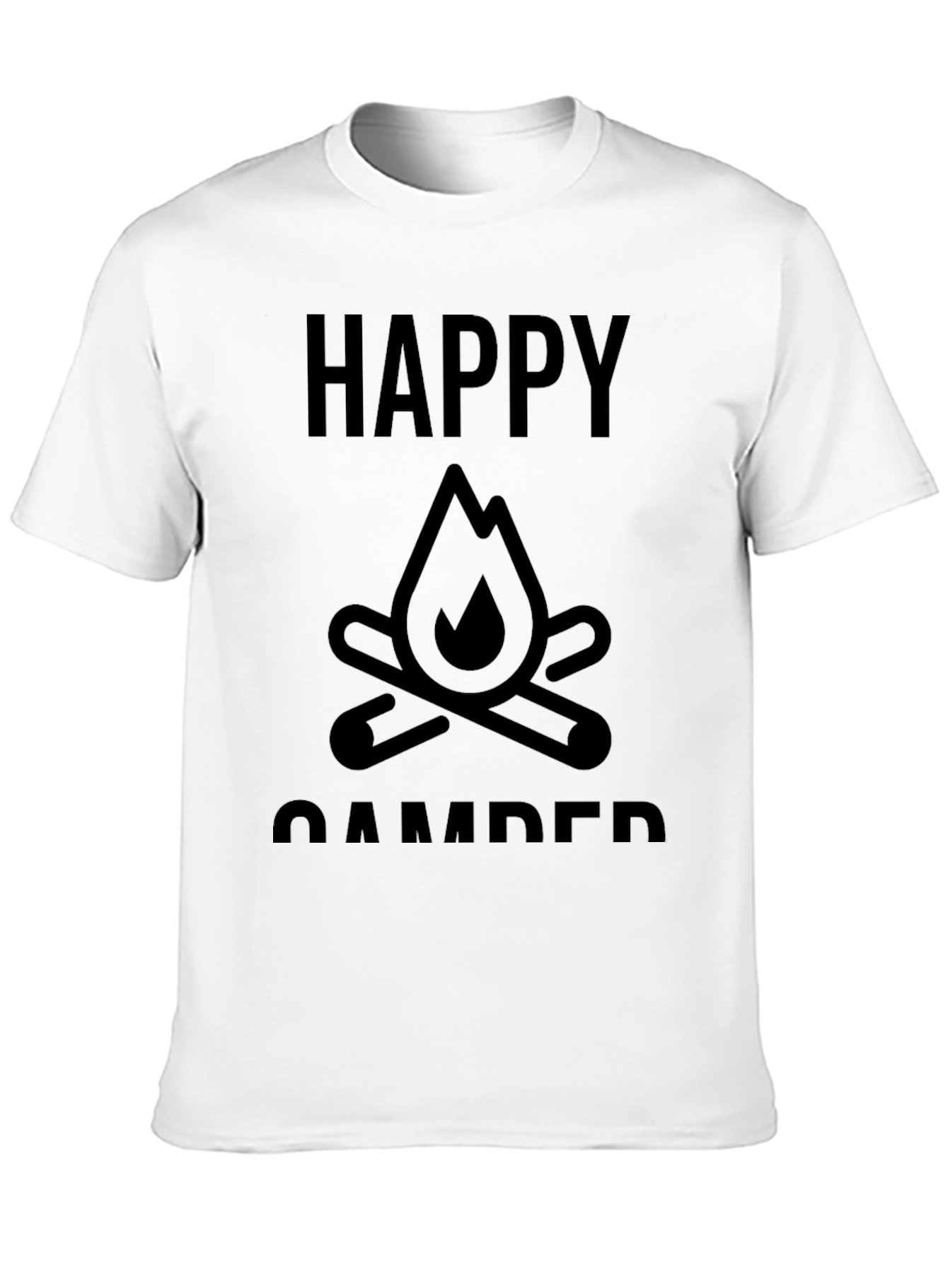 Happy Camper Graphic Tee - Bonfire Design