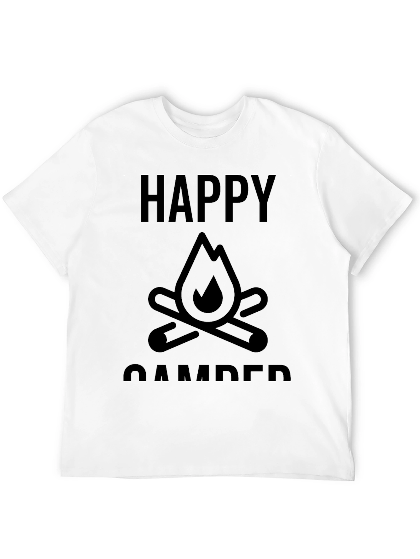 Happy Camper Graphic Tee - Bonfire Design