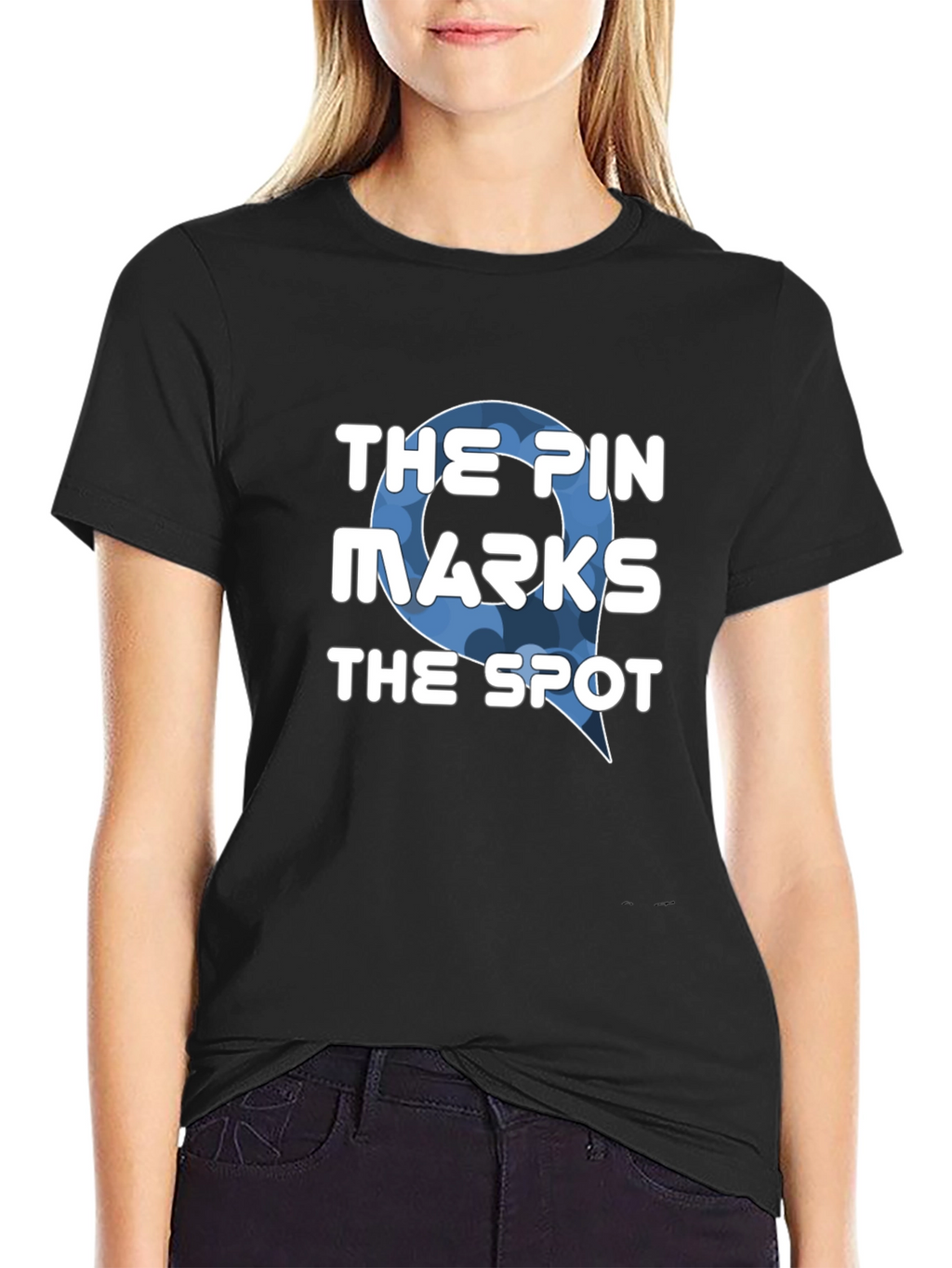 The Pin Marks the Spot Black T-Shirt