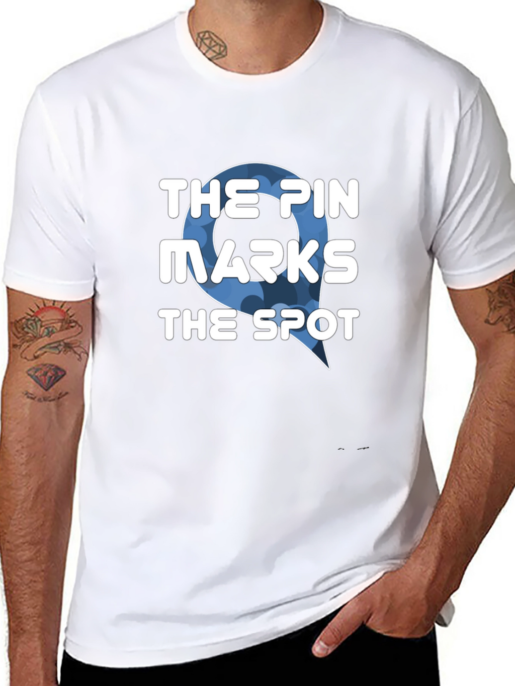 The Pin Marks the Spot Black T-Shirt