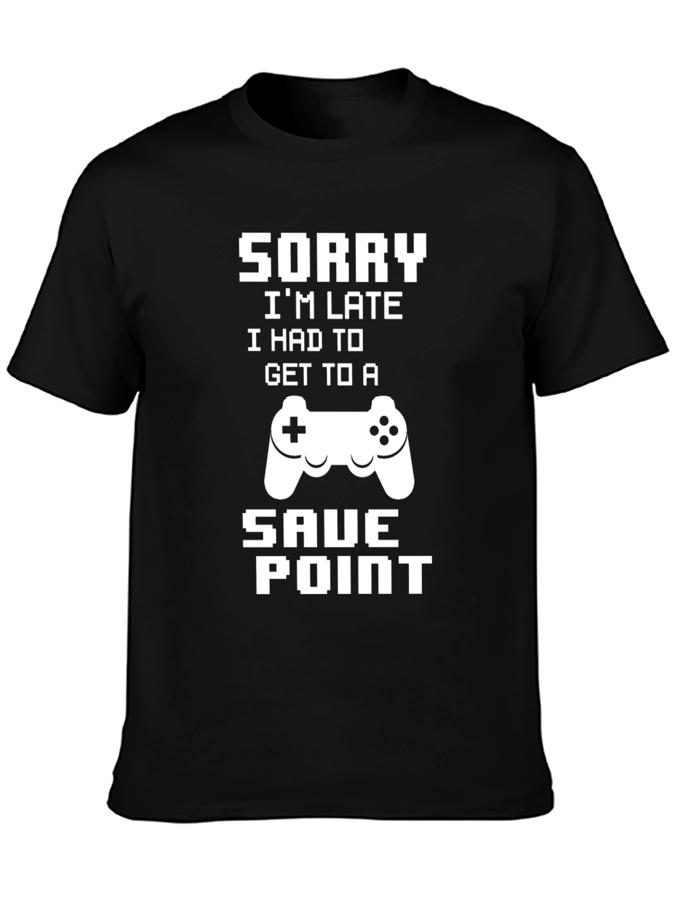 Gamer Save Point Black Graphic T-Shirt