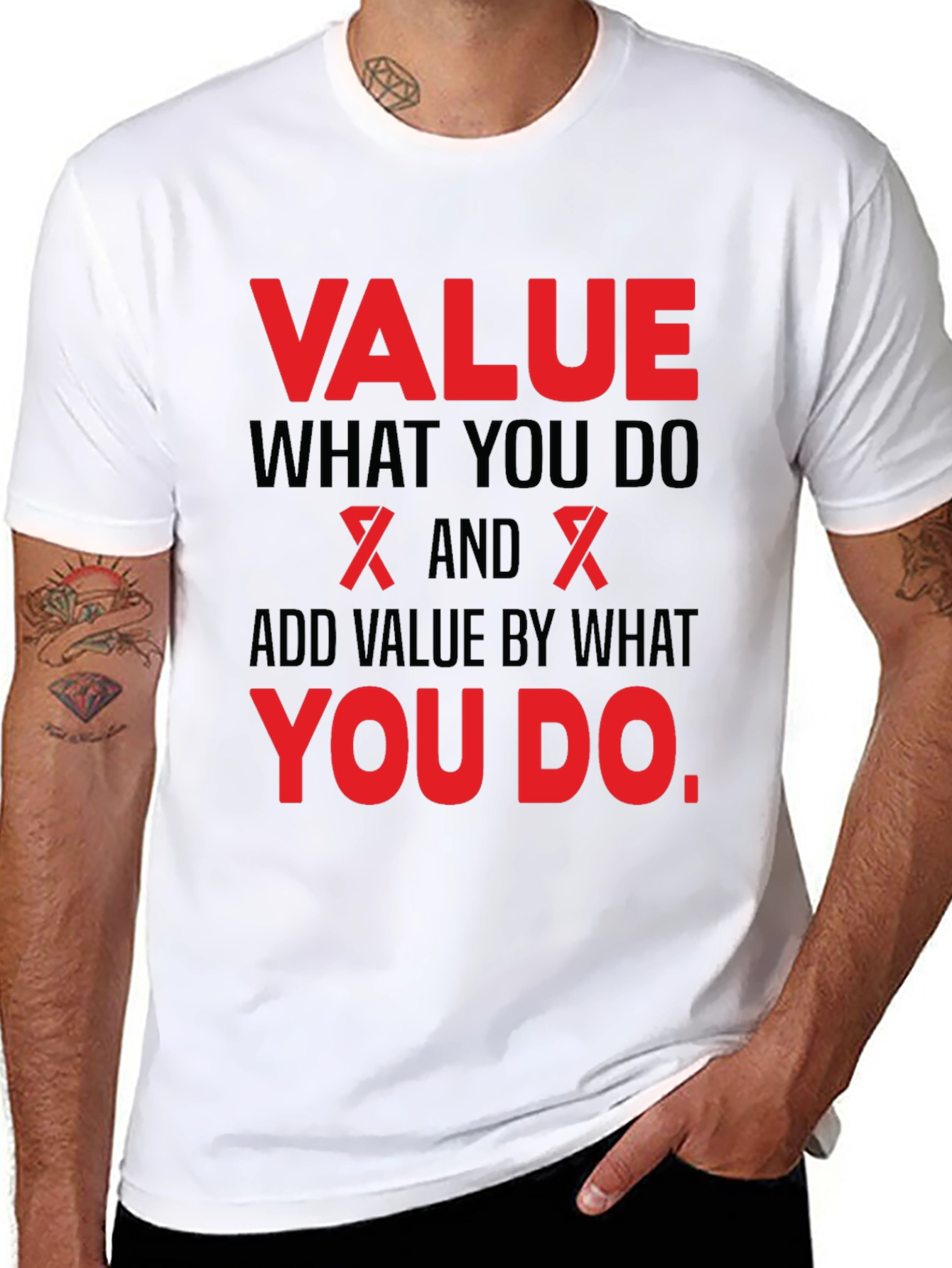 Value What You Do Black T-Shirt