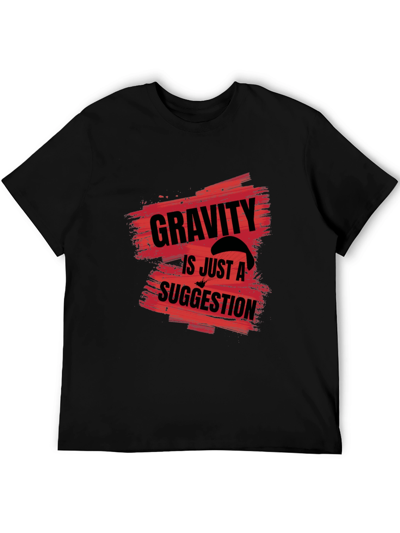 Gravity is Just a Suggestion Black Graphic Tee