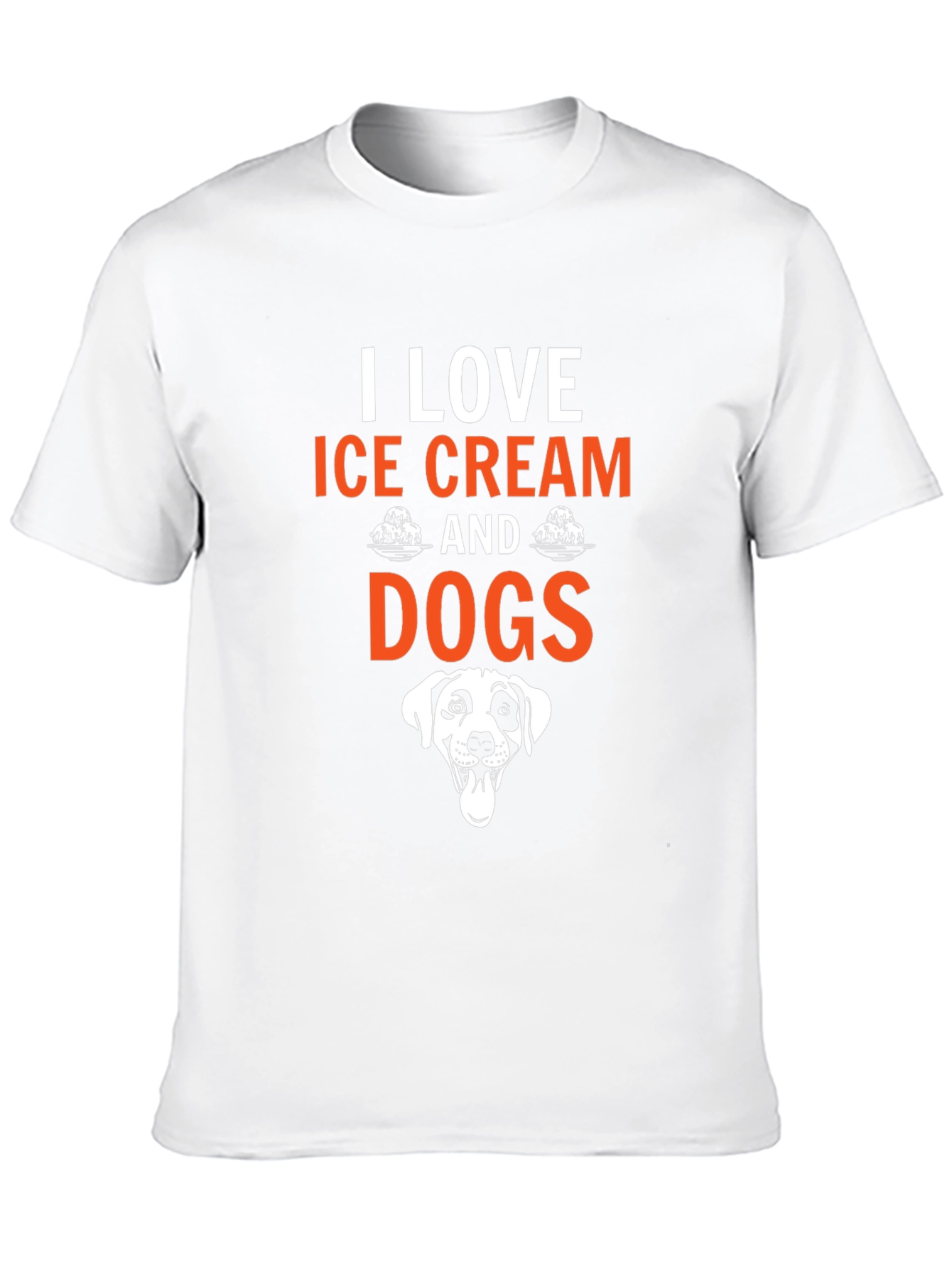 I Love Ice Cream and Dogs Graphic Tee