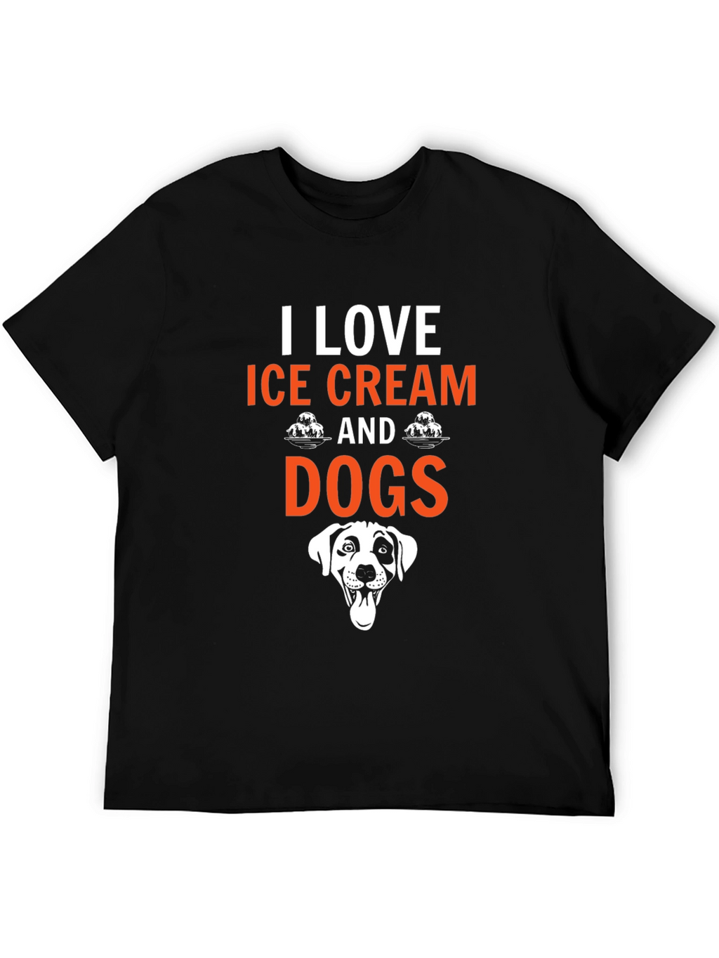 I Love Ice Cream and Dogs Graphic Tee