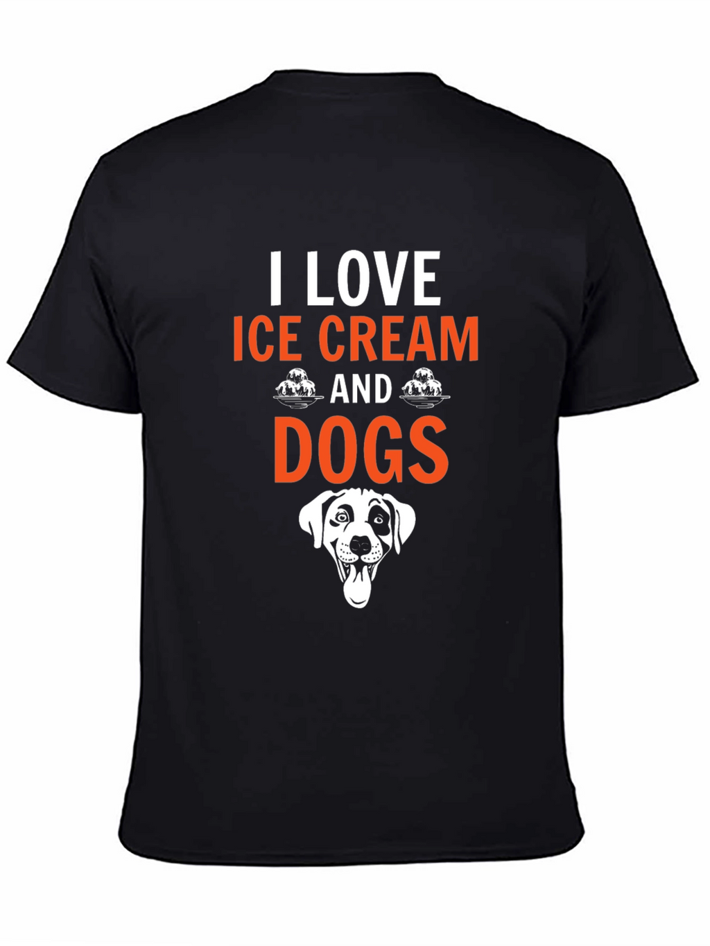 I Love Ice Cream and Dogs Graphic Tee