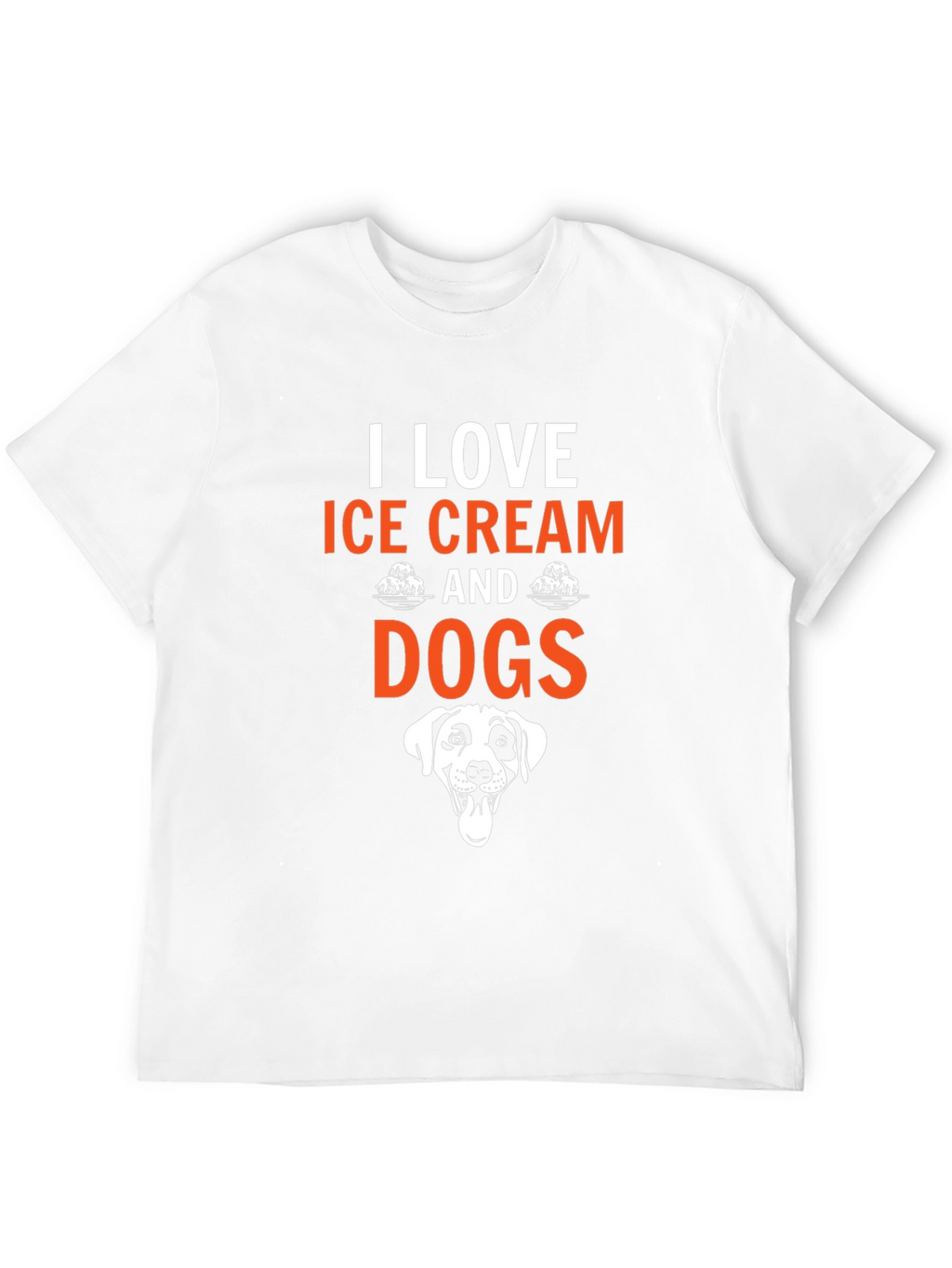 I Love Ice Cream and Dogs Graphic Tee