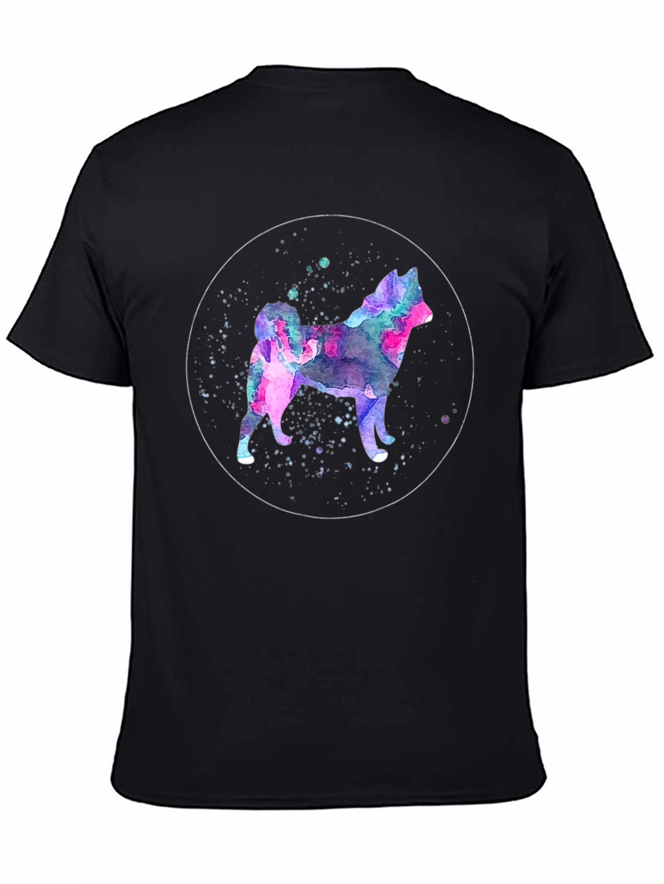 Watercolor Dog Silhouette Graphic T-Shirt