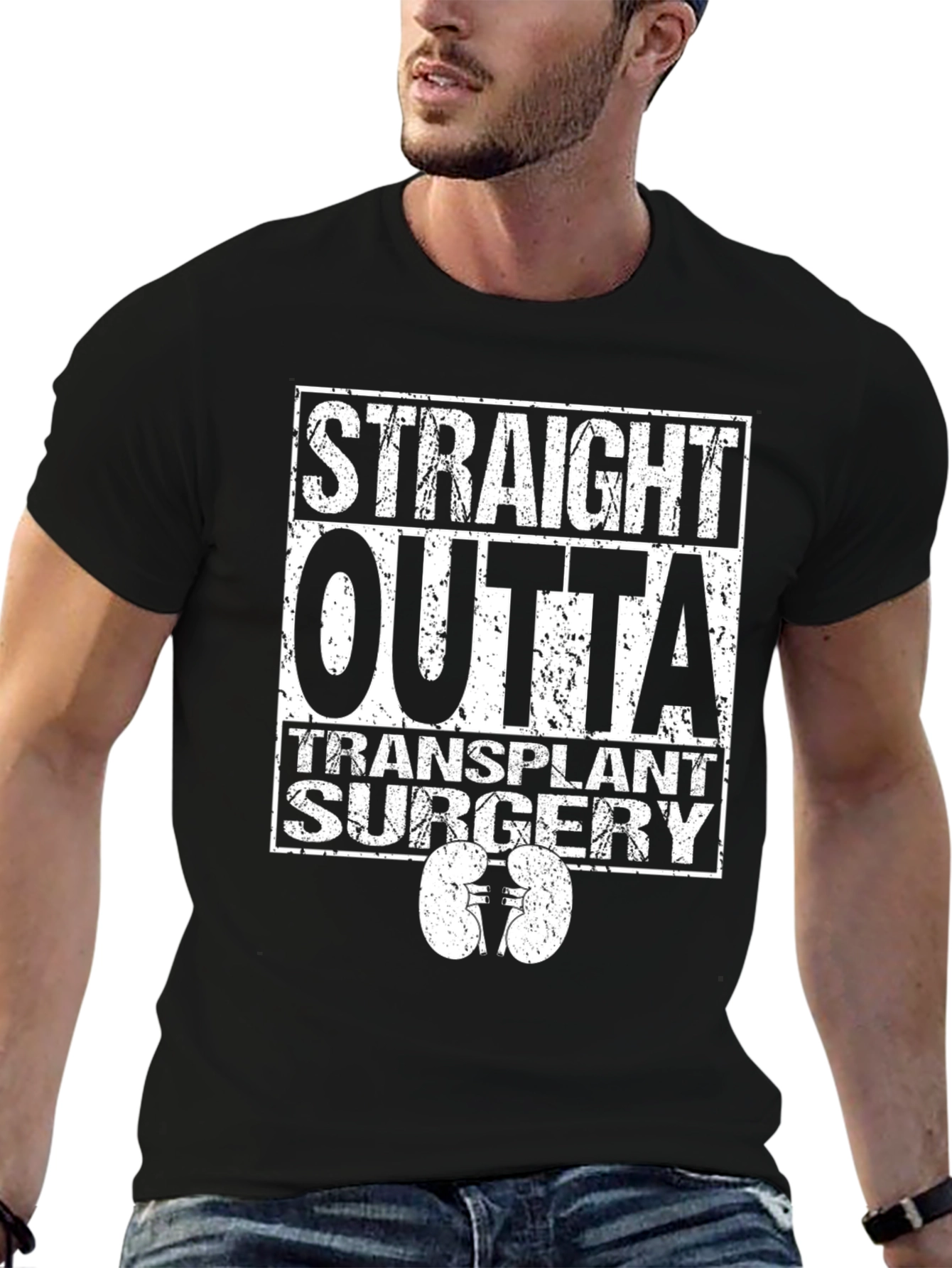 Straight Outta Transplant Surgery Graphic T-Shirt