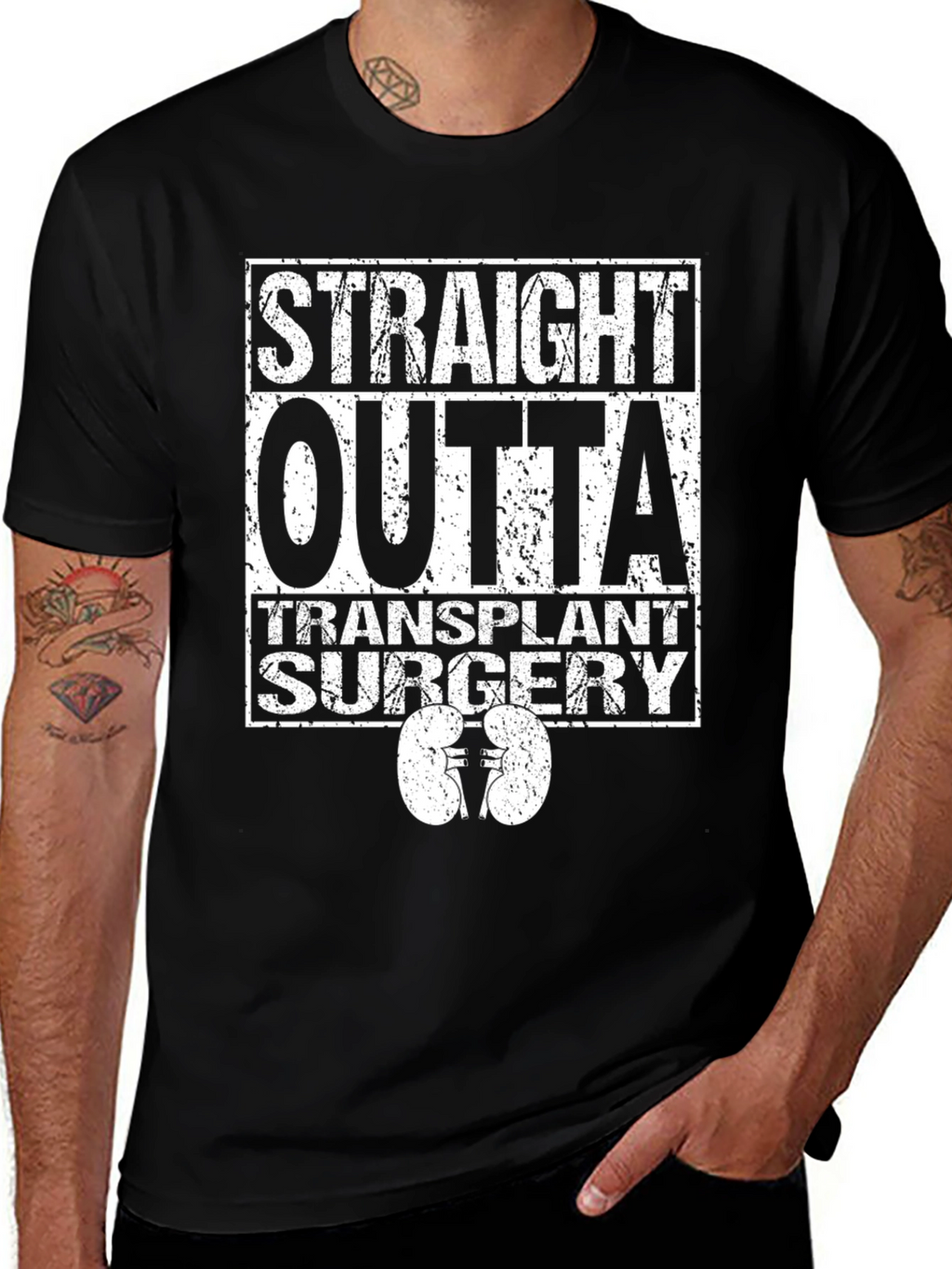 Straight Outta Transplant Surgery Graphic T-Shirt