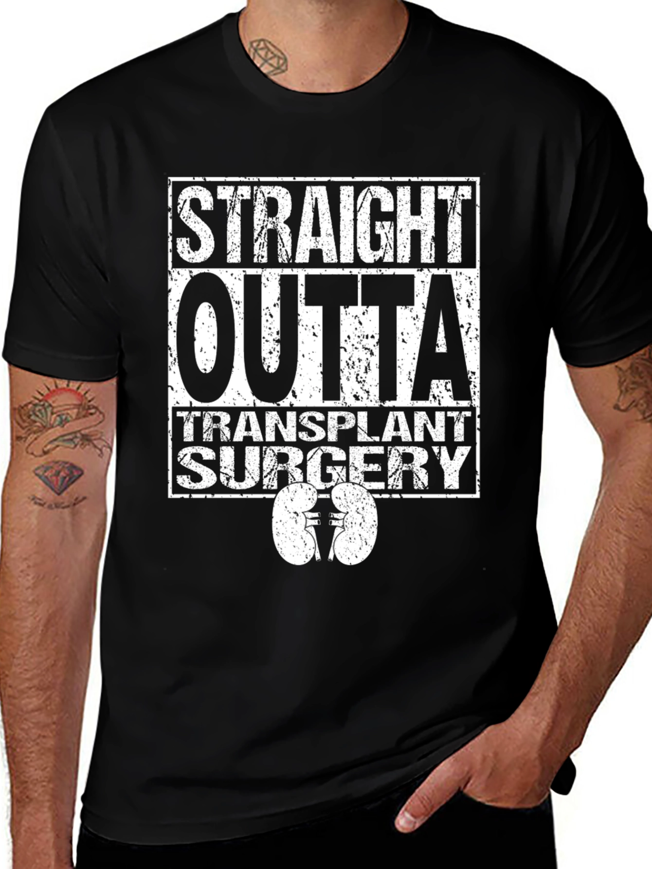 Straight Outta Transplant Surgery Graphic T-Shirt