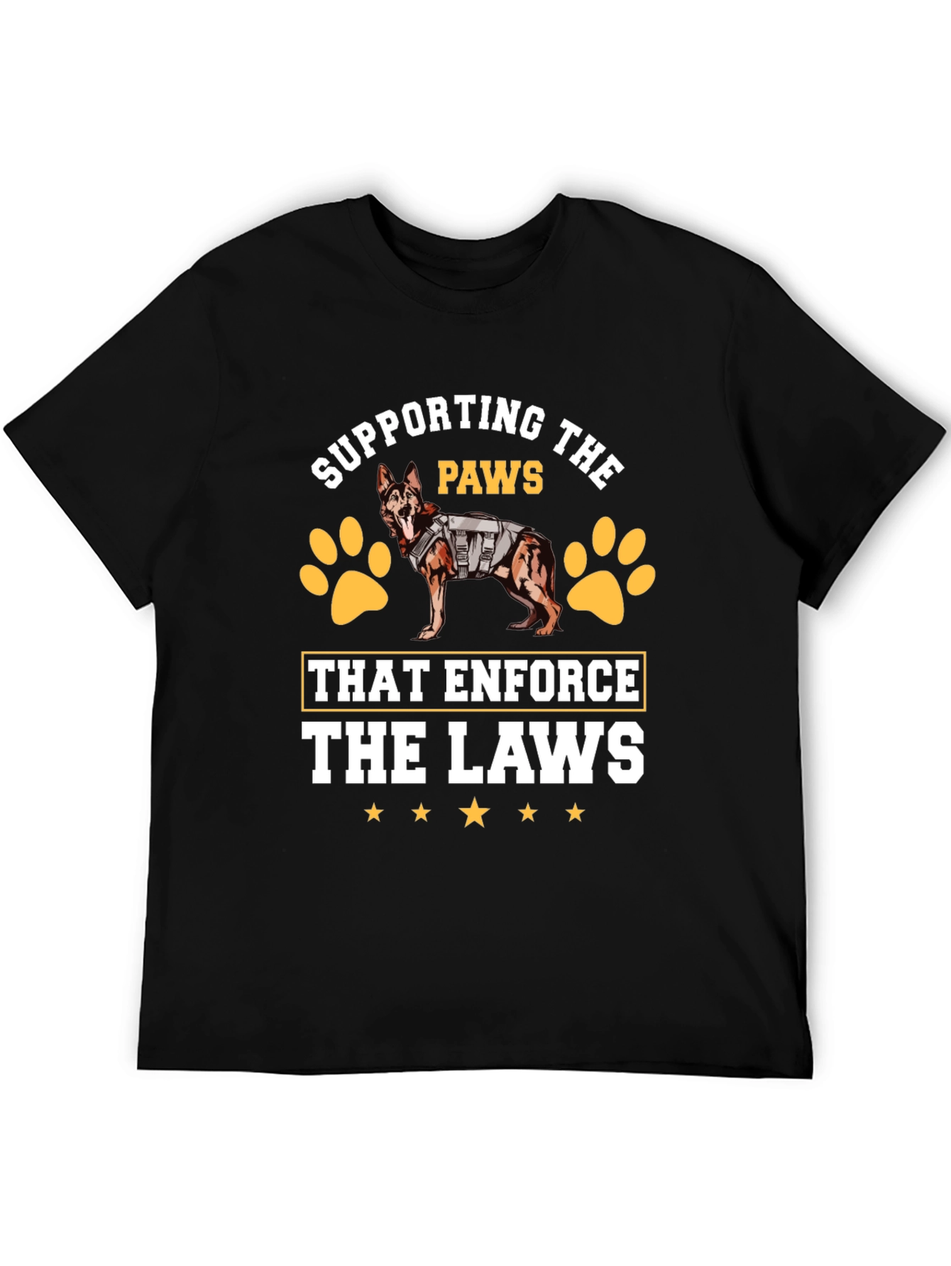 Supporting the Paws That Enforce the Laws K9 T-Shirt