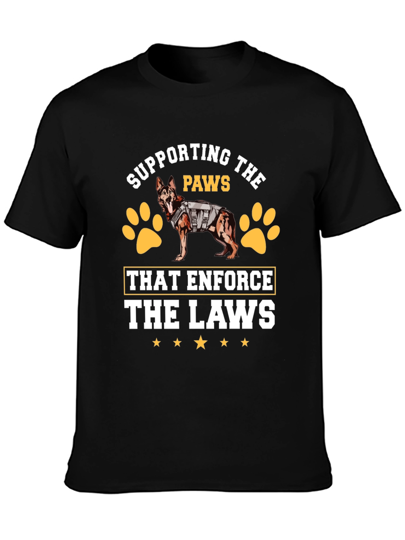 Supporting the Paws That Enforce the Laws K9 T-Shirt