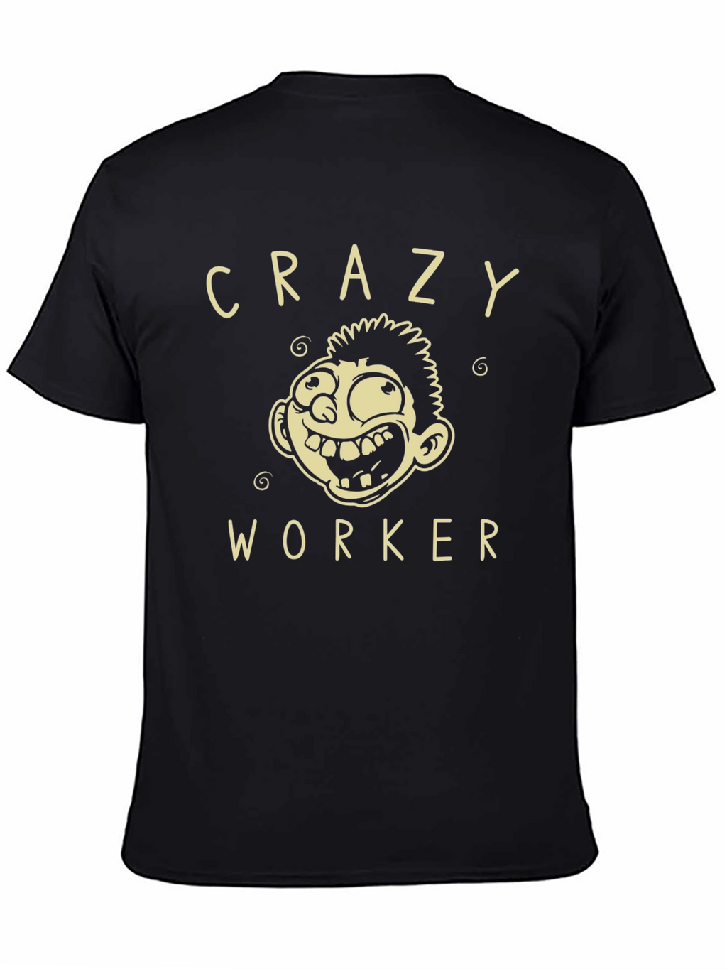 Crazy Worker Graphic Tee - Black