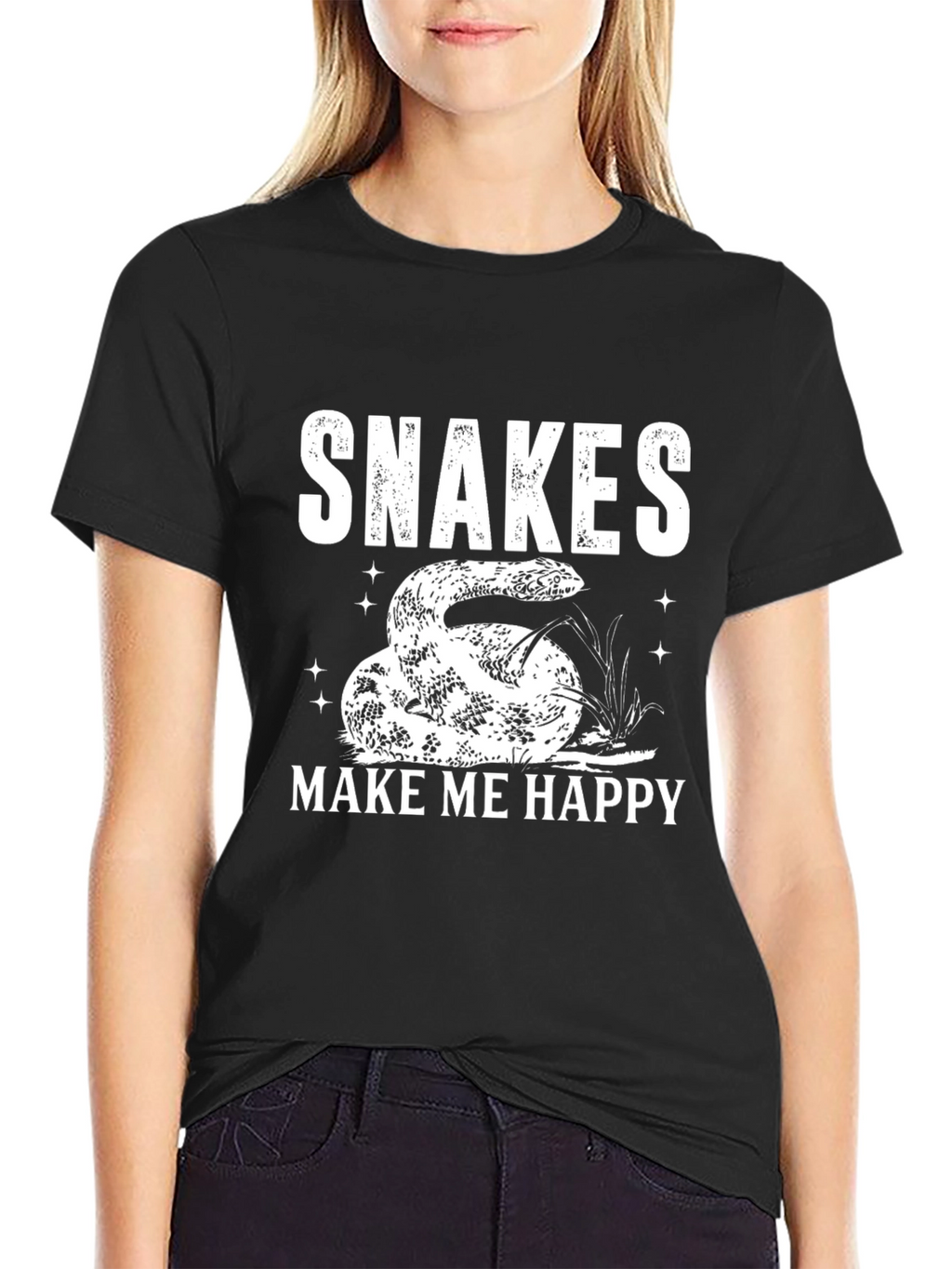 Snakes Make Me Happy Tee - Reptile Lover T-Shirt