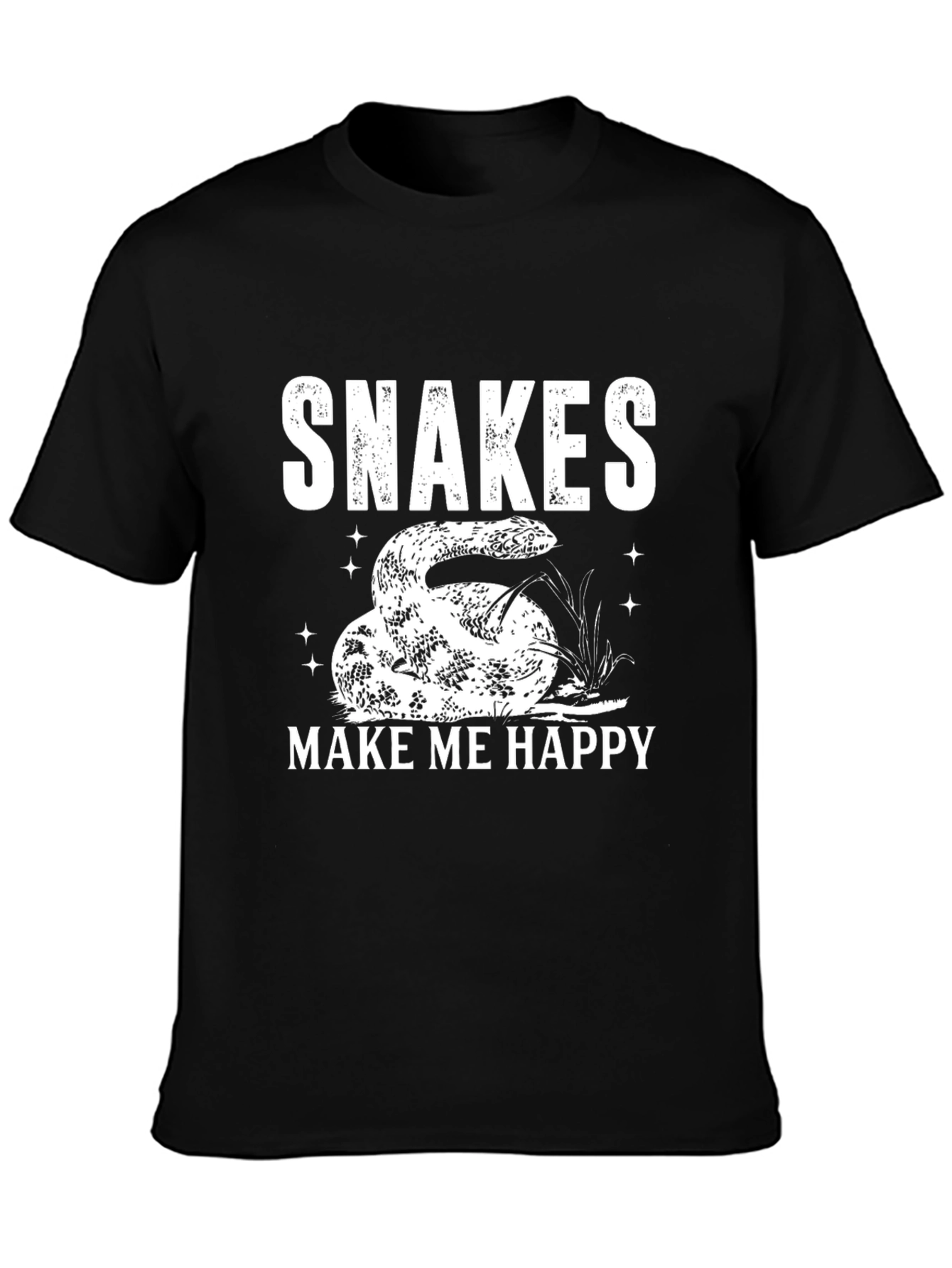 Snakes Make Me Happy Tee - Reptile Lover T-Shirt