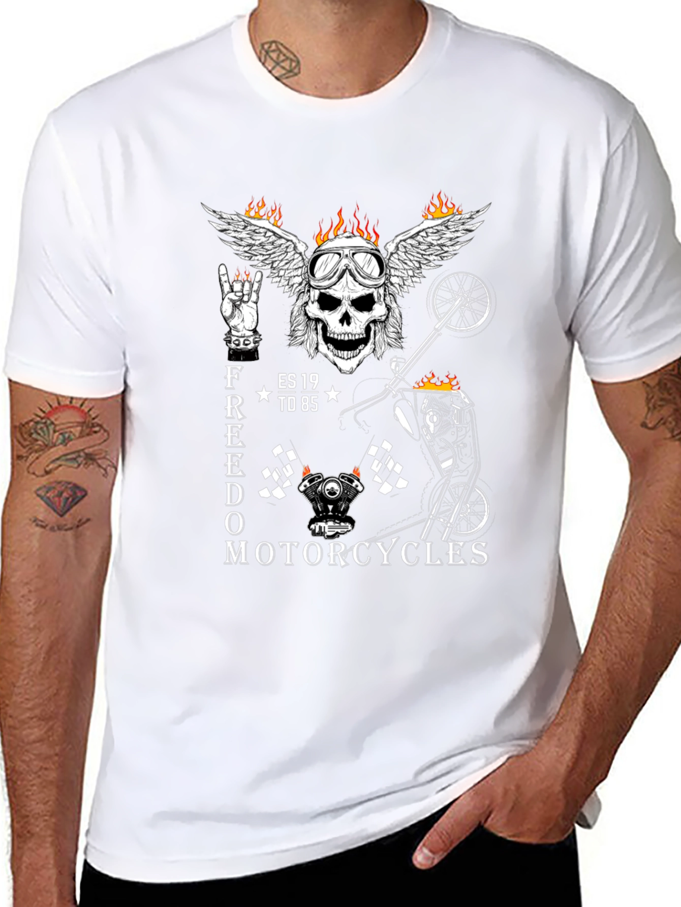Freedom Motorcycles Graphic Tee - Black