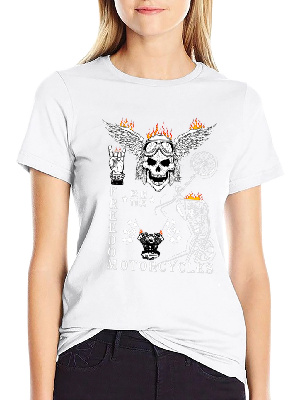 Freedom Motorcycles Graphic Tee - Black