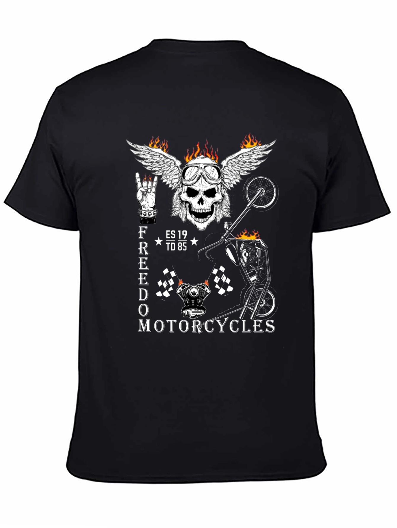 Freedom Motorcycles Graphic Tee - Black