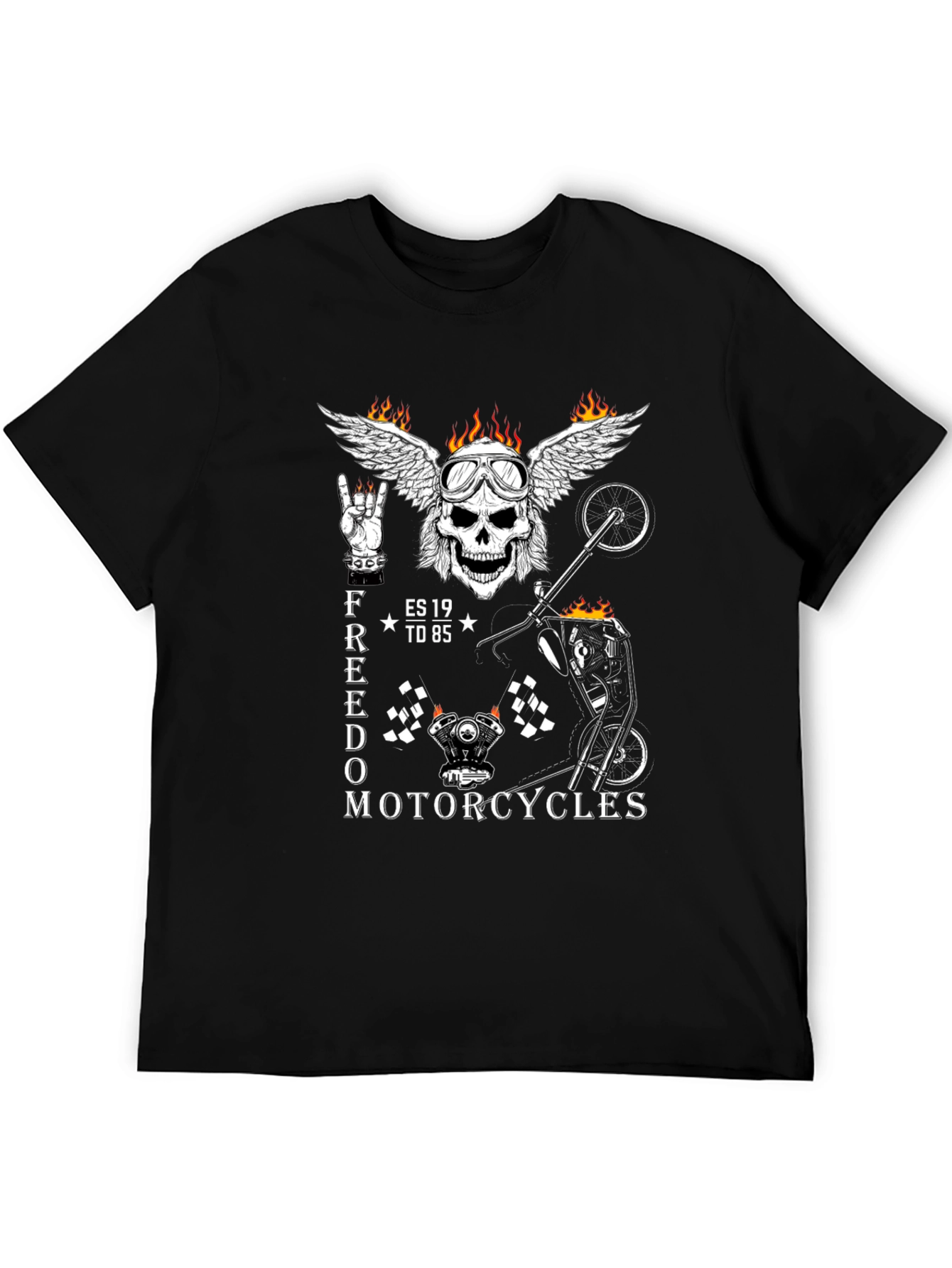 Freedom Motorcycles Graphic Tee - Black
