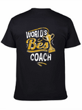 Worlds Best Coach Graphic T-Shirt - Black