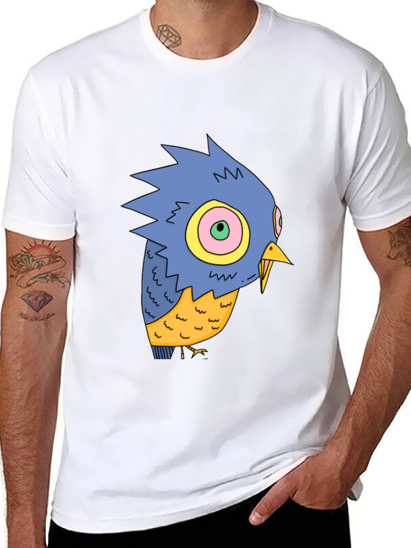 Cartoon Bird Graphic Tee