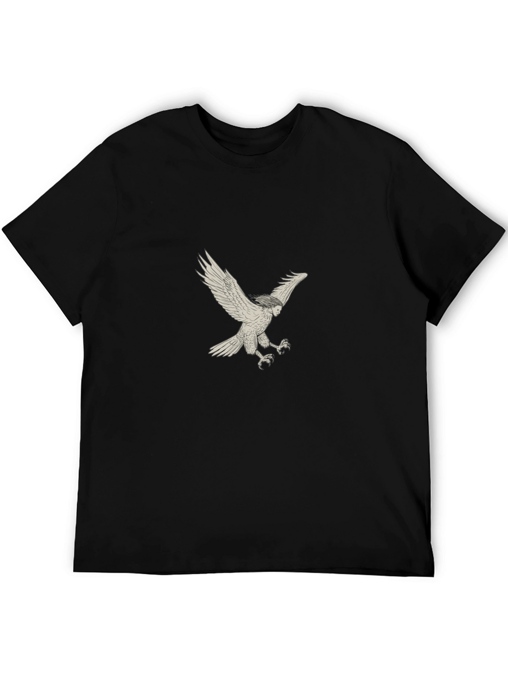 Black T-Shirt with Harpy Graphic