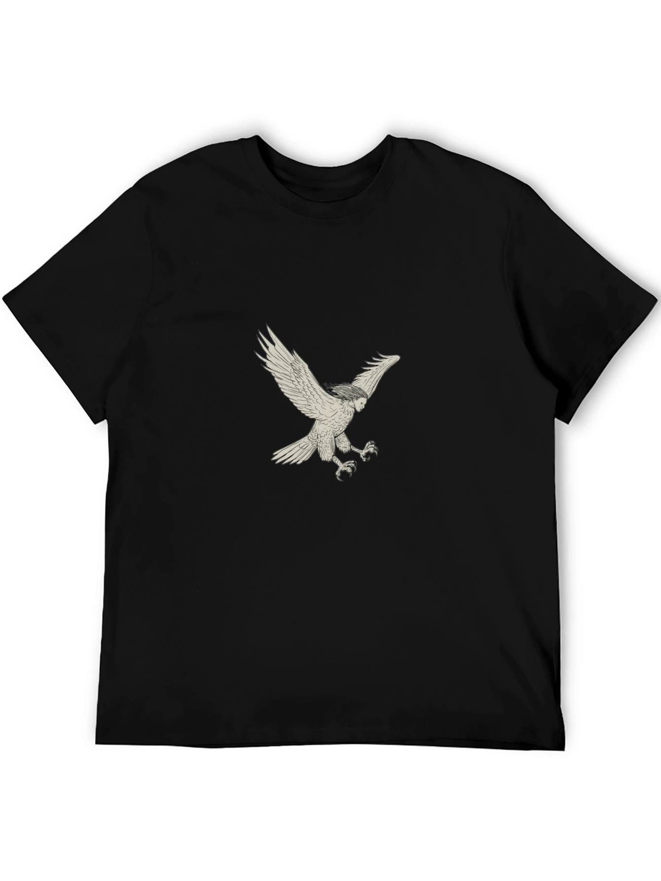 Black T-Shirt with Harpy Graphic