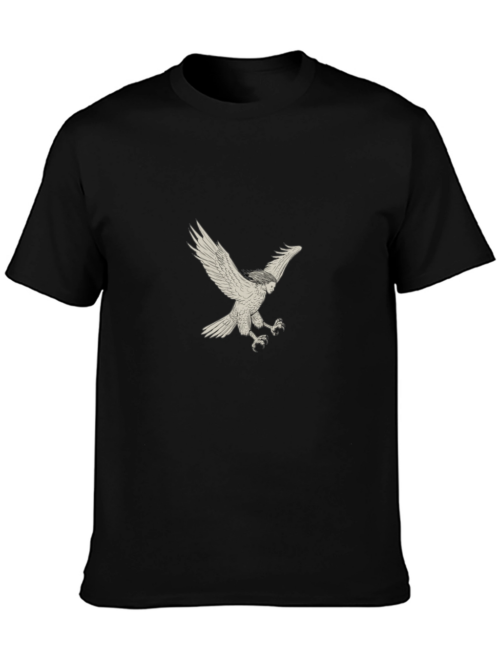 Black T-Shirt with Harpy Graphic