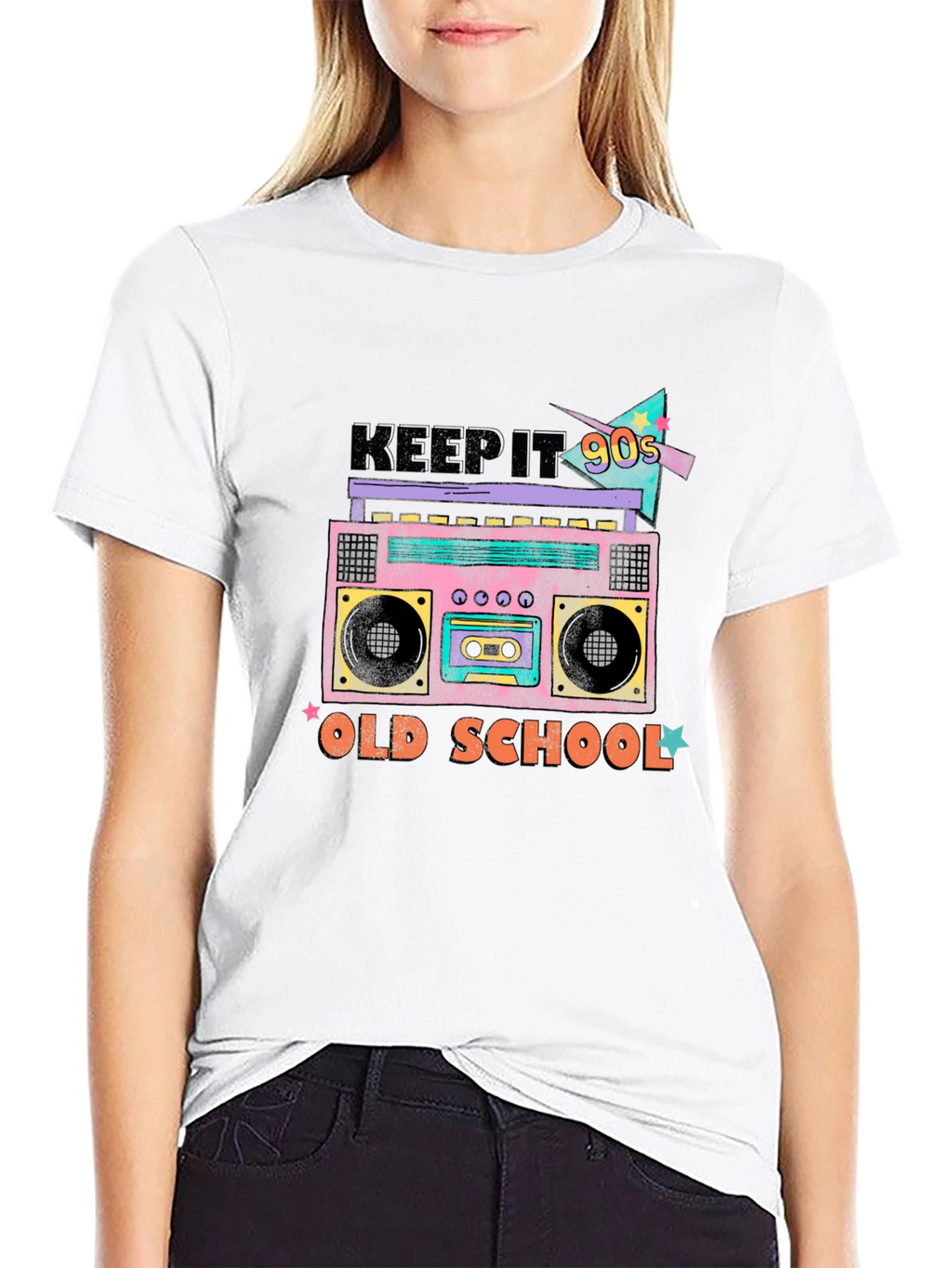 Keep It 90s Retro Boombox Graphic Tee