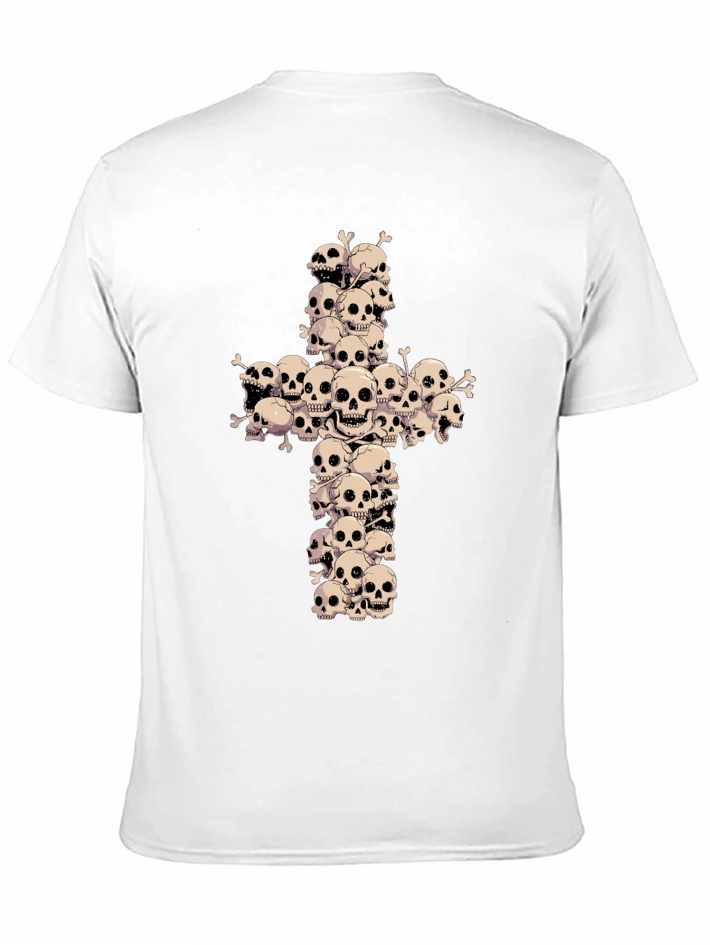 Skull Cross Graphic Tee - Gothic Fashion