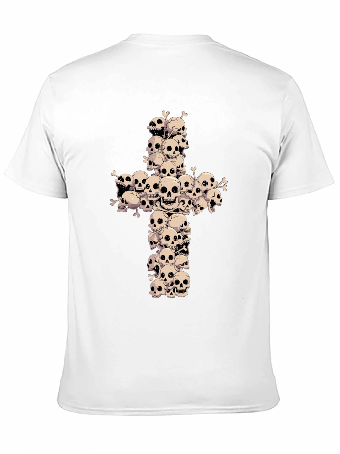 Skull Cross Graphic Tee - Gothic Fashion