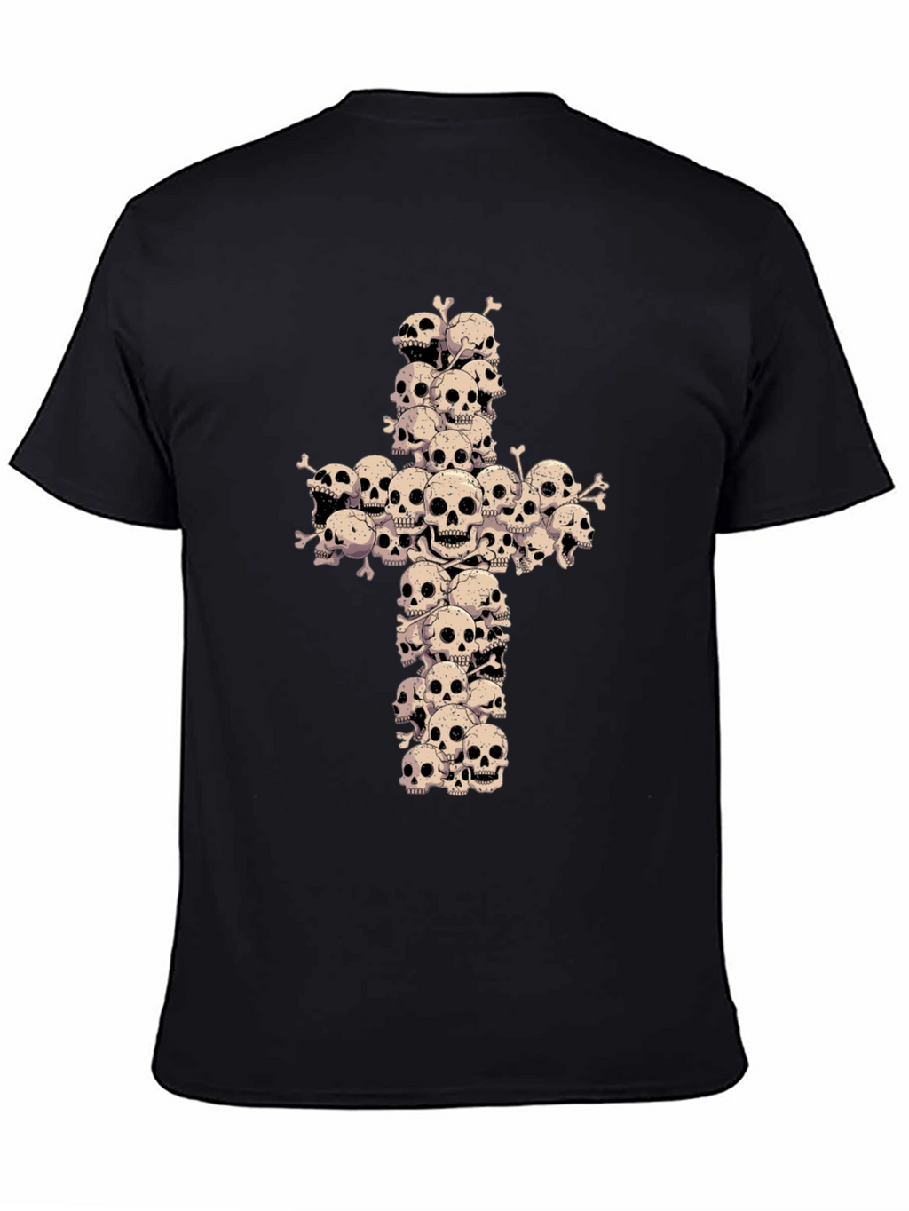 Skull Cross Graphic Tee - Gothic Fashion