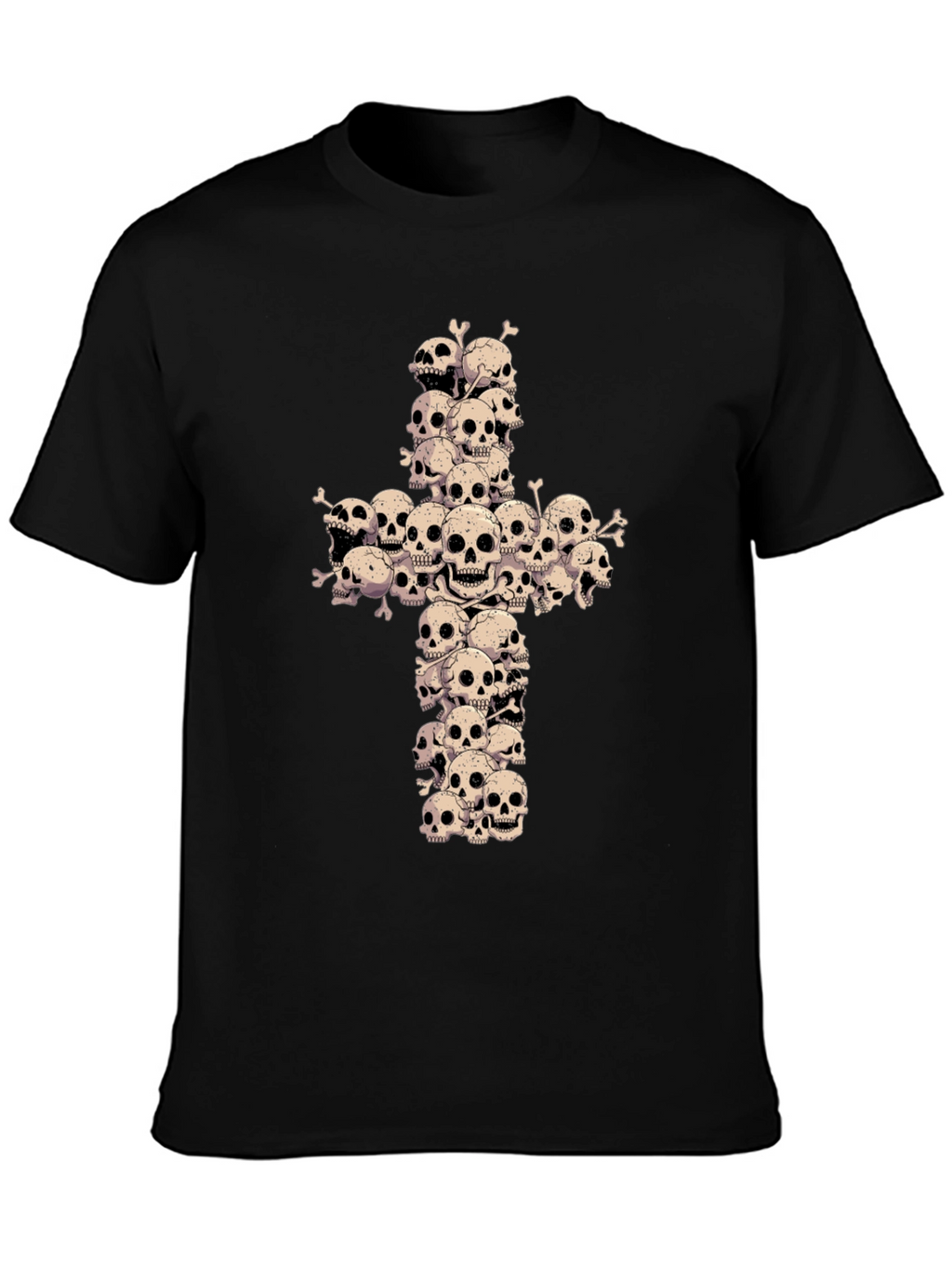 Skull Cross Graphic Tee - Gothic Fashion