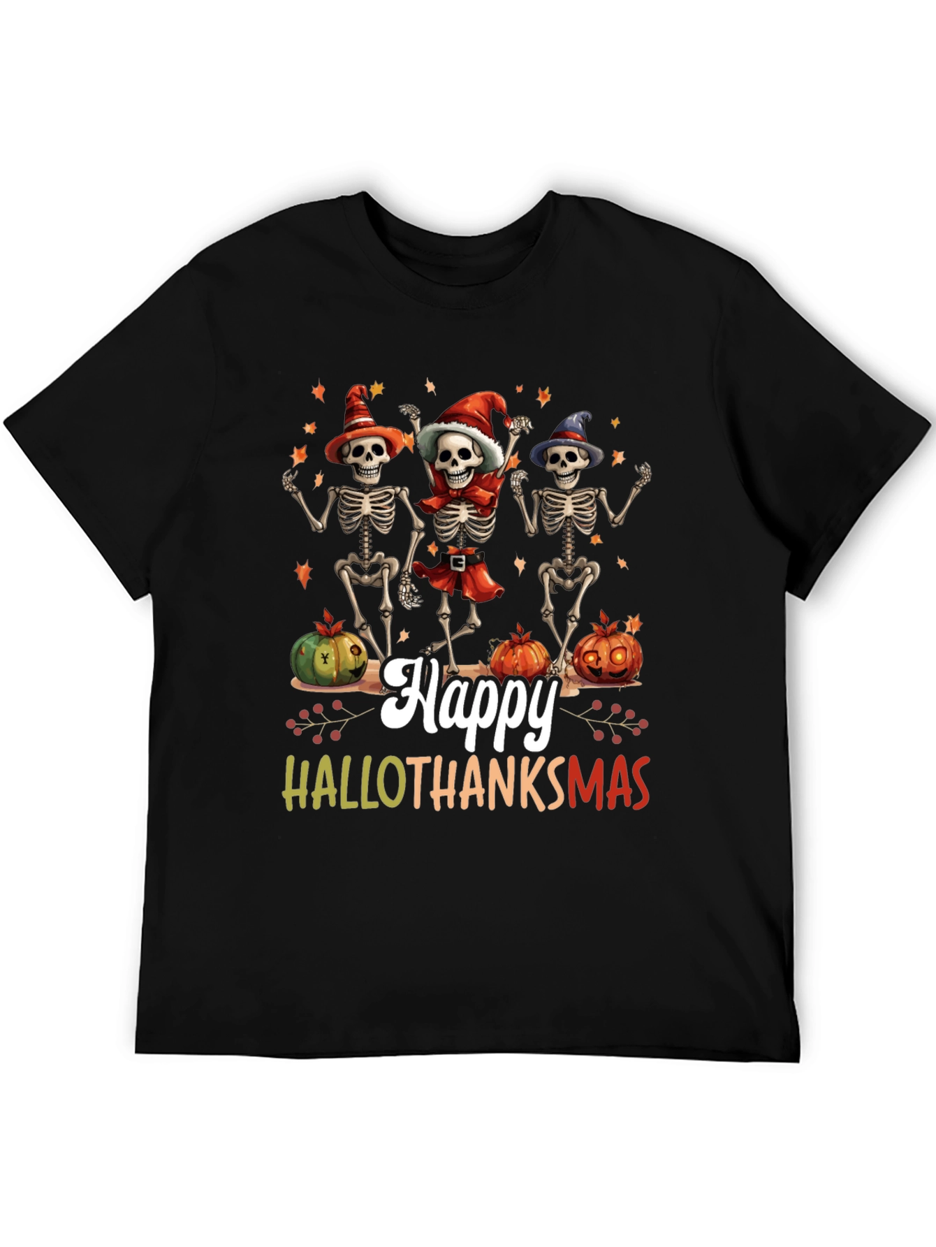 Happy Hallothanksmas Skeleton T-Shirt
