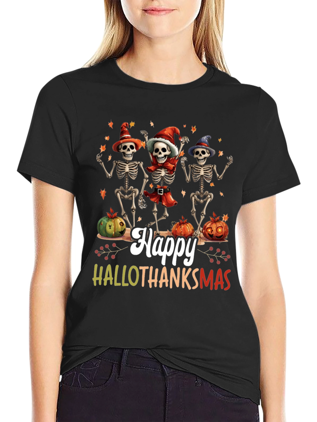 Happy Hallothanksmas Skeleton T-Shirt