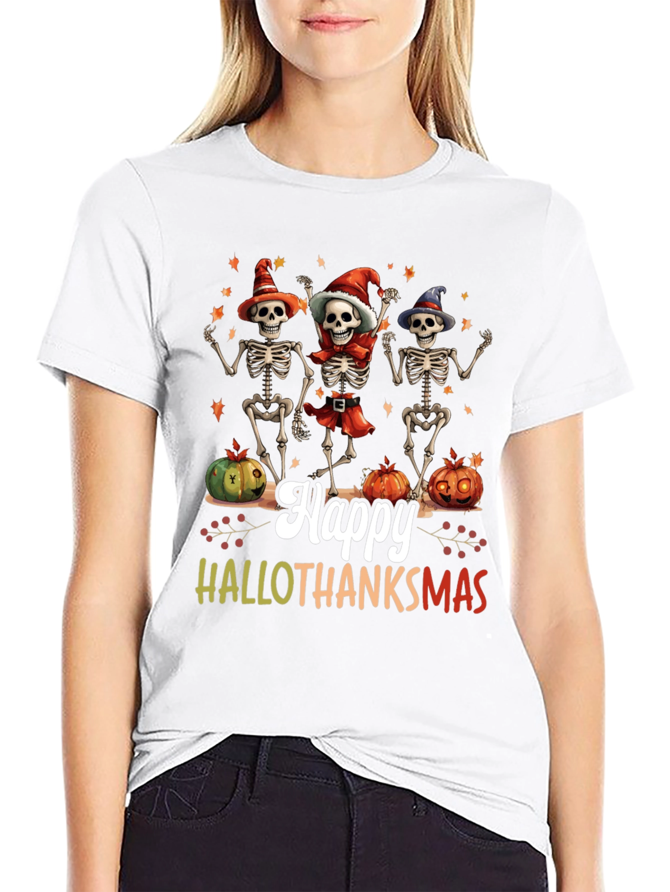 Happy Hallothanksmas Skeleton T-Shirt
