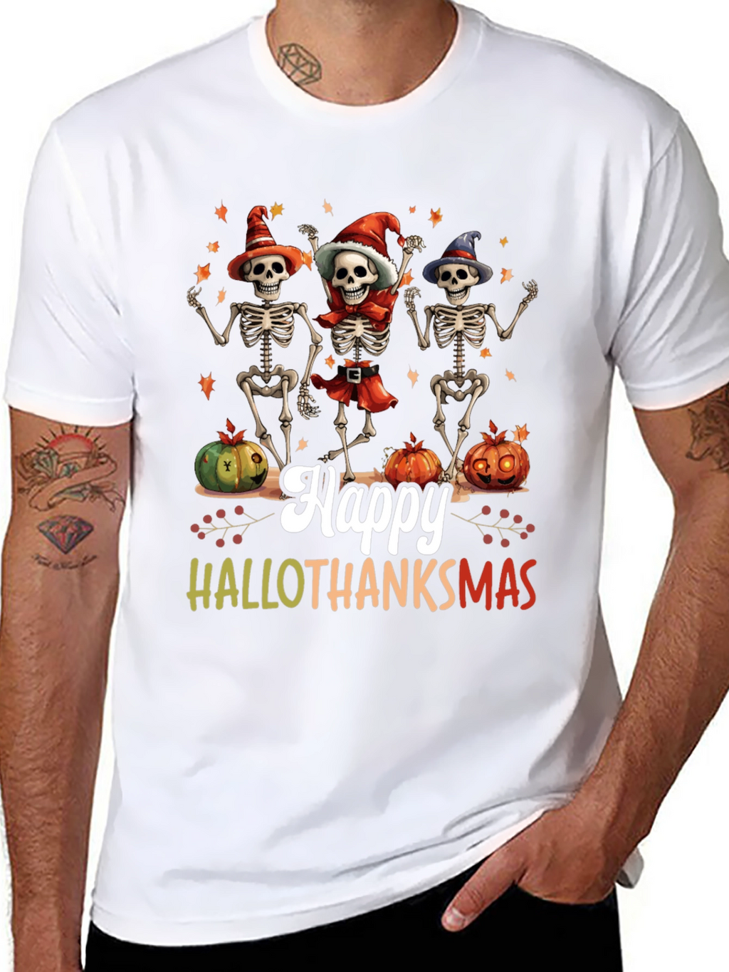 Happy Hallothanksmas Skeleton T-Shirt