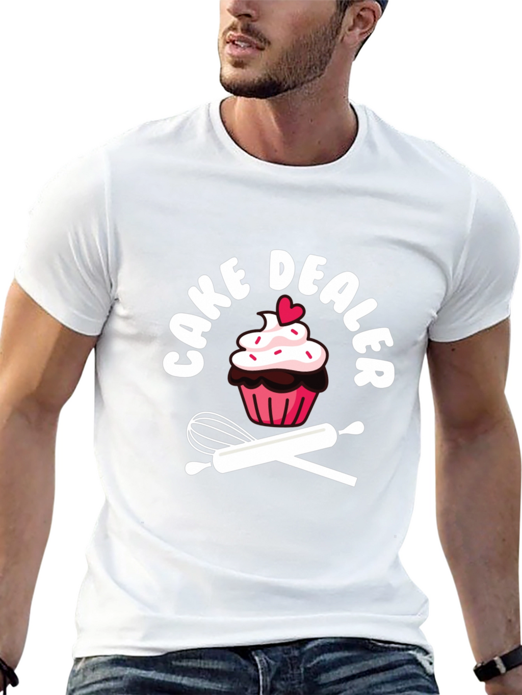 Cake Dealer Graphic T-Shirt - Baker Humor Tee