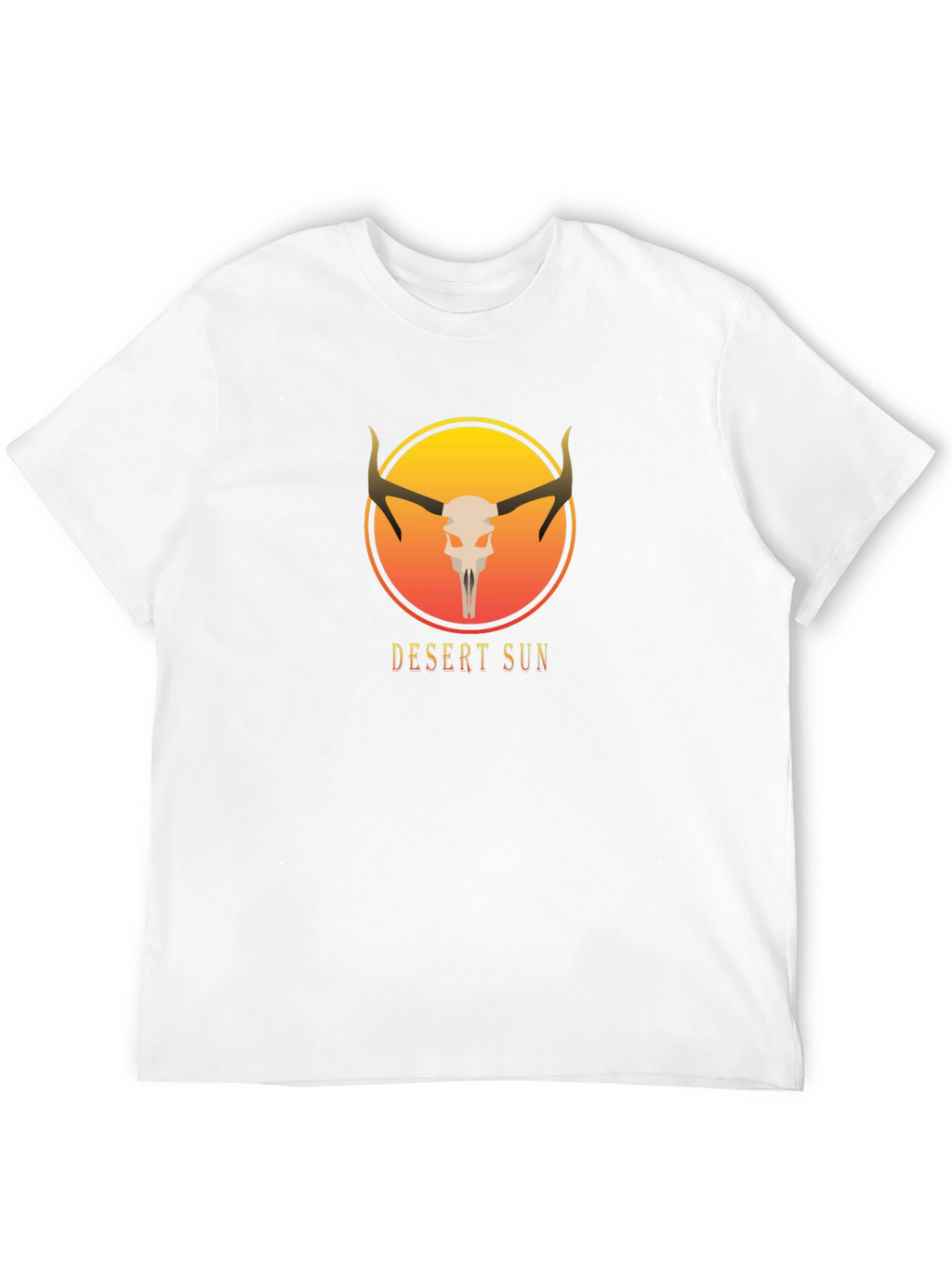 Desert Sun Skull Graphic Tee - Unisex Black T-Shirt