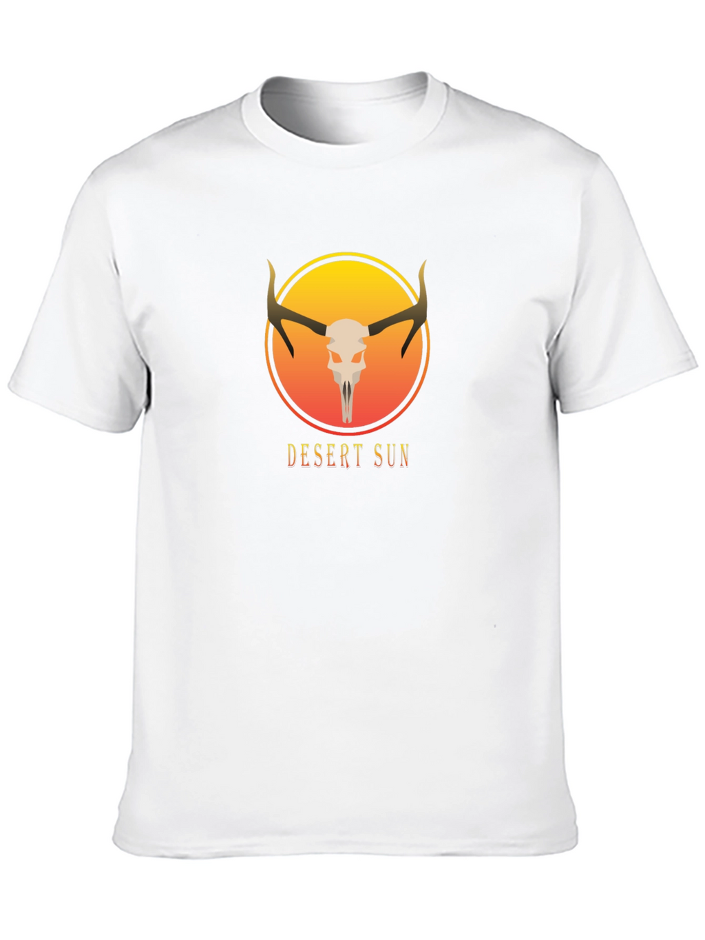 Desert Sun Skull Graphic Tee - Unisex Black T-Shirt
